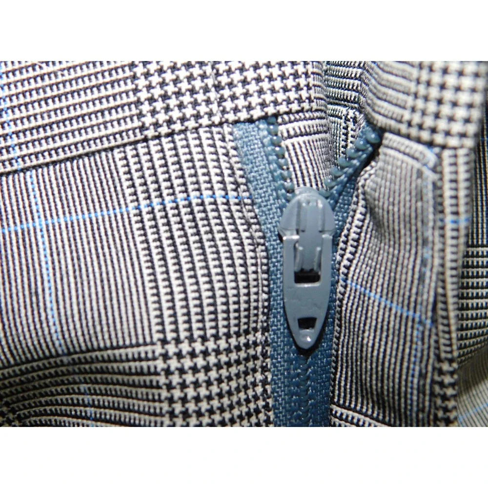 Brooks Brothers Makers Suit Mens 42L 36x31 Gray Wool Glen Plaid 2 Piece Made USA